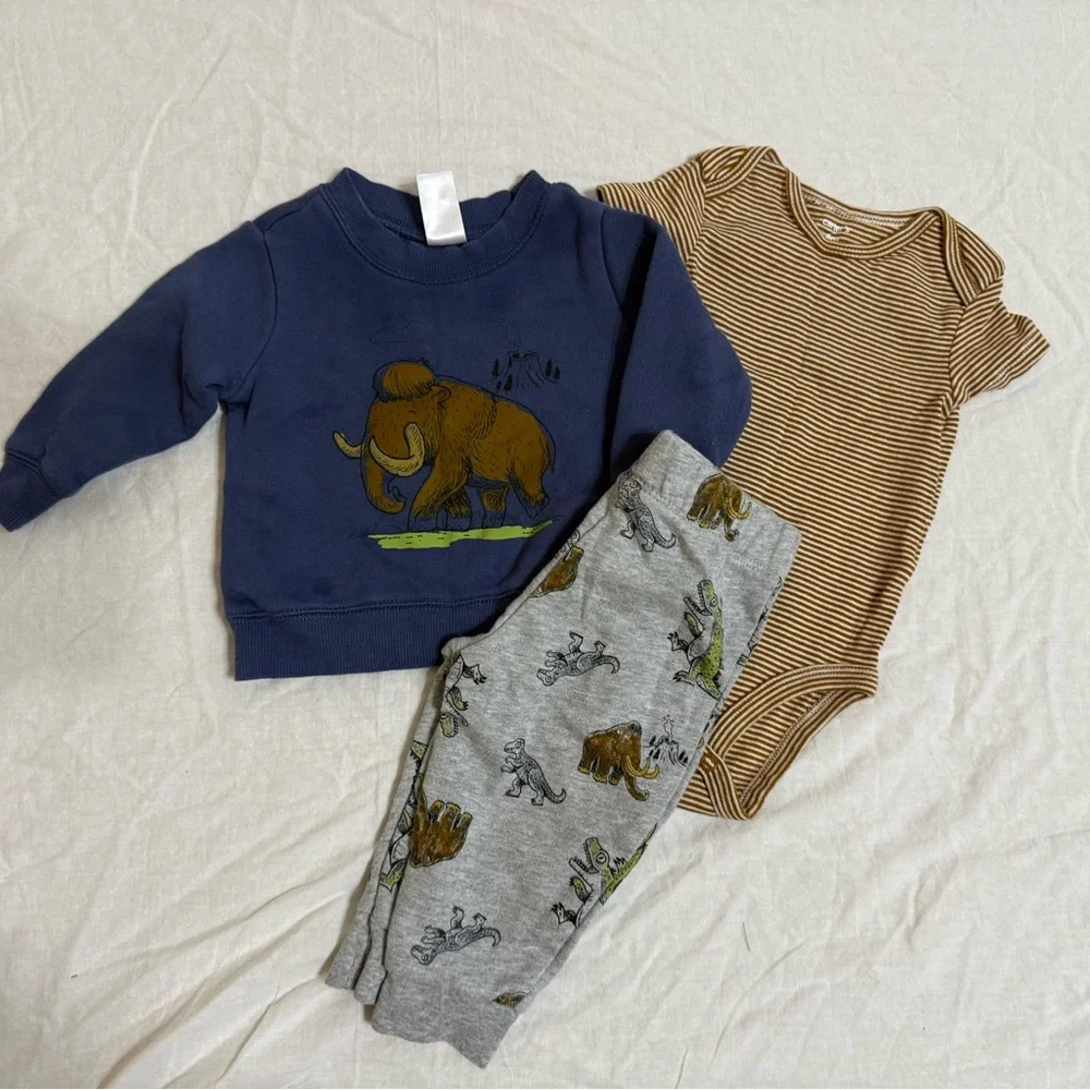 Carter's Blue and Brown Kids Matching Set - Picture 1 of 1